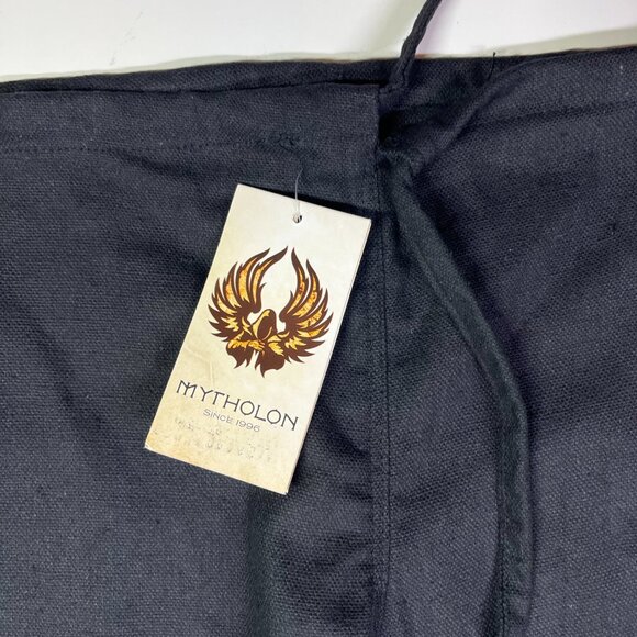 NWT Mytholon Size S Black Kilian Short Trouser Canvas Tie Waist Cuffs LARP - Picture 5 of 10